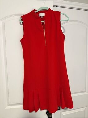 Pappagallo sleeveless dropwaist dress with gold zipper